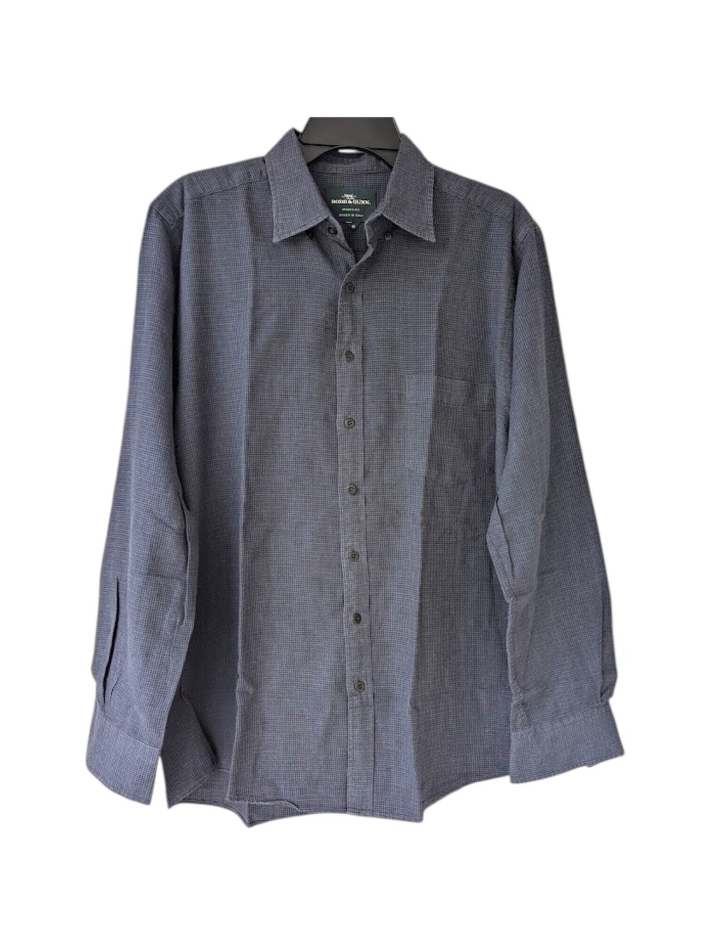 Rodd & Gunn Shirt Mens Medium Blue Brown Checked Sports Fit Italian 22x29.5